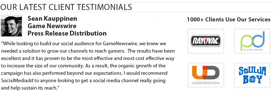 Social Media Marketing Testimonials